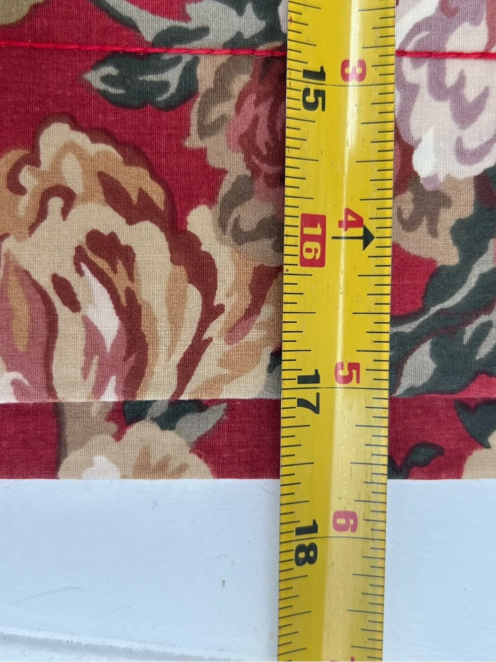 Vintage Ralph Lauren Valance Marseilles Danielle Floral Red Pink Window 17x82.5